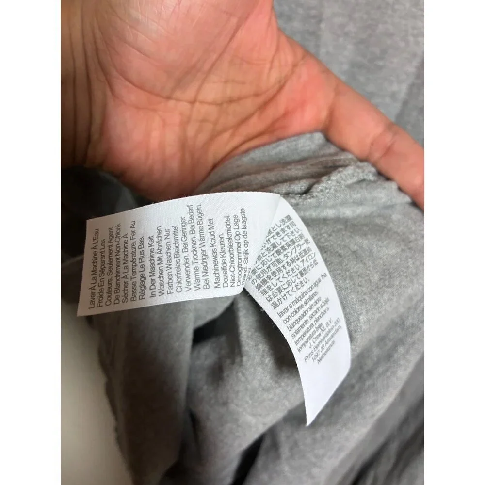 J. Crew Turtle Neck Long Sleeve T-Shirt Casual Cotton Gray Men's Size Large